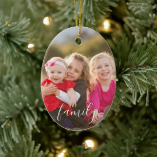 Familjefoto Julgransprydnad Keramik