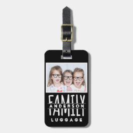 Familjefoto | Modern Black för Anpassningsbarna Na Bagagebricka