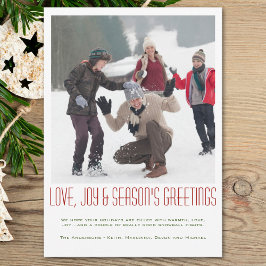 Familjefoto Modern minimalistisk jul Julkort