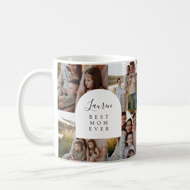 Familjefoto Mugg Modern Bästa Mamma någonsin Mugg (Vänster)