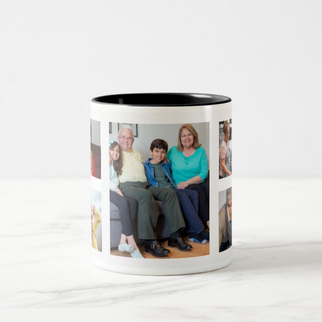 Familjefoto Mugg - Personlig Kollage Kaffe Kopp (Center)