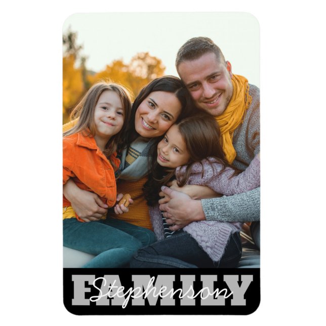 Familjefoto namn magnet (Vertikal)