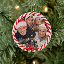 Familjefoto Namn Personalize för julkrackning Julgransprydnad Keramik