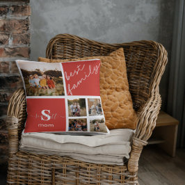 Familjefoto och familjefotfyllning kudde