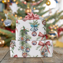 Familjefoto Ornaments jul Presentpapper