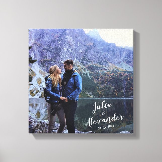 familjefoto på canvas med namn (Framsida)