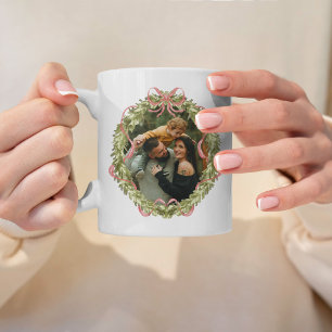 Familjefoto - Personlig - julkrans Kaffemugg