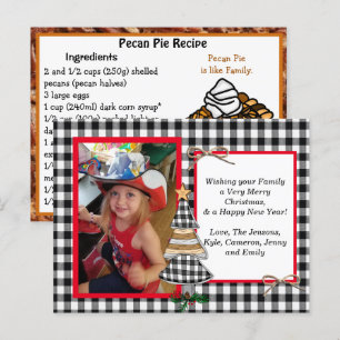 Familjefoto + Receptkort Julkort Vykort