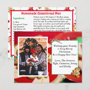 Familjefoto + Receptkort Julkort Vykort