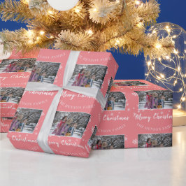 Familjefoto Rosa God Jul Manus  Presentpapper