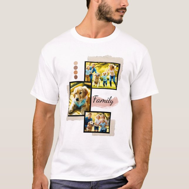 Familjefoto Shirt: Cherish Varje ögonblick T Shirt (Framsida)