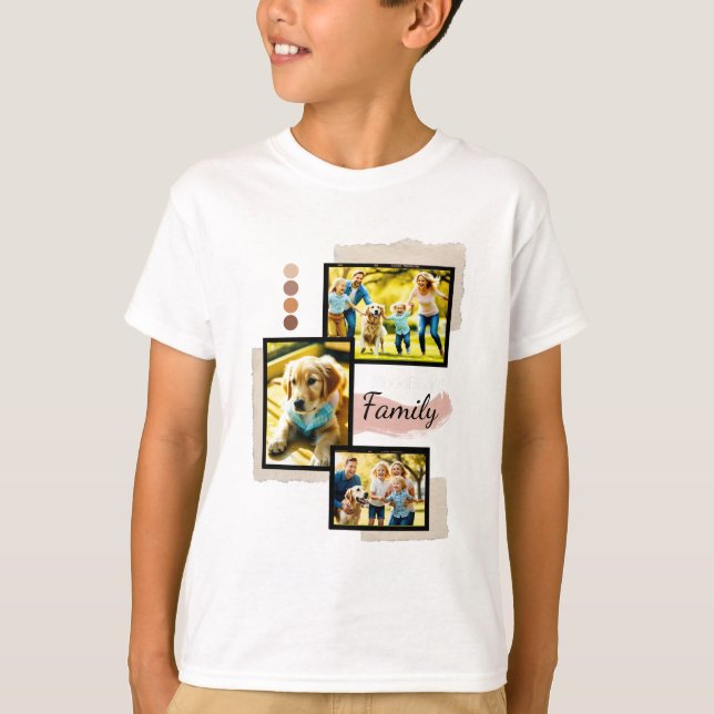 Familjefoto Shirt: Cherish Varje ögonblick T Shirt (Framsida)