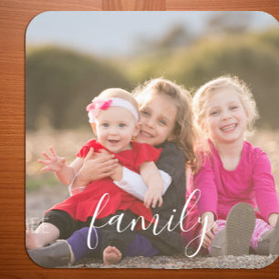 Familjefoto Underlägg Papper Kvadrat