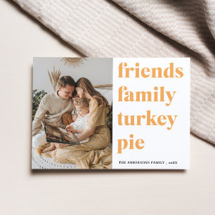 Familjefoto Vänners familjefyllda kalkonpaj Vykort