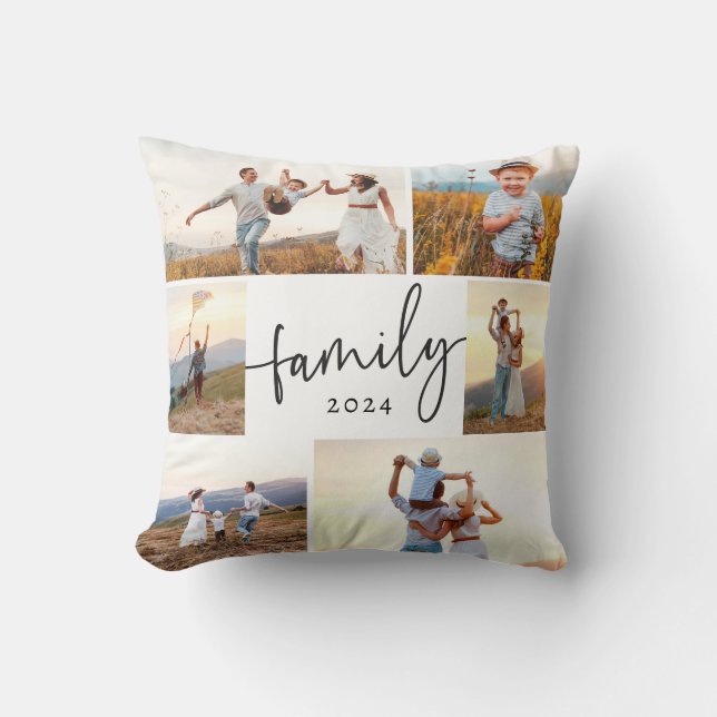 Familjefotocollage Kudde (Framsida)