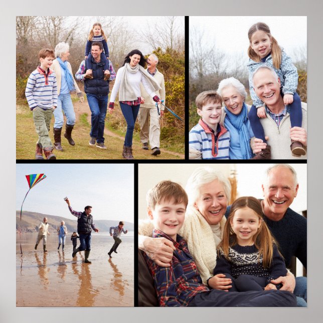 Familjefotocollage Poster (Framsidan)