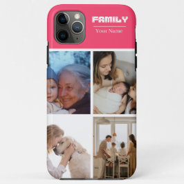 Familjefotocollage Rosa 4 Bilder