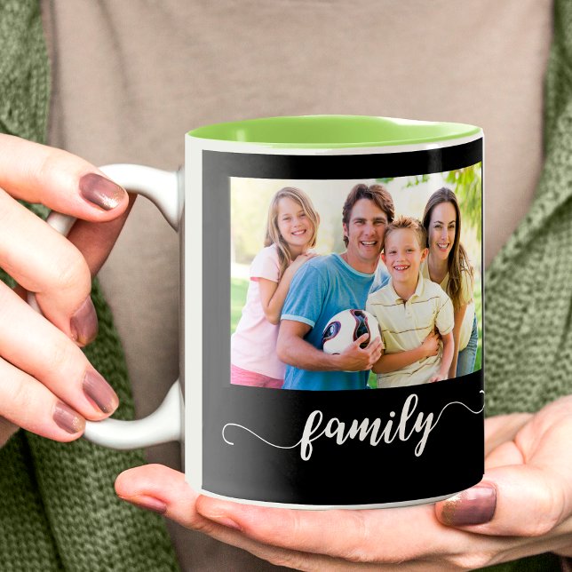 Familjefotodesign Två-Tonad Mugg (Skapare uppladdad)