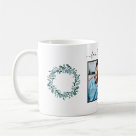 Familjefotoeukalyptus greenery white namn kaffemugg