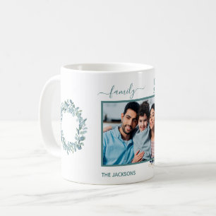 Familjefotoeukalyptus greenery white namn kaffemugg
