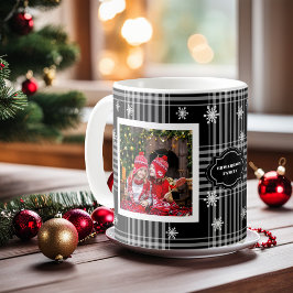 Familjefotofamilj - jul kaffemugg