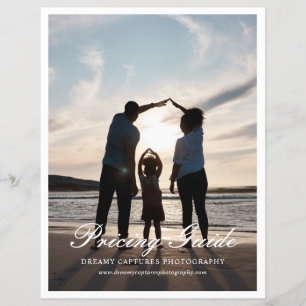 Familjefotograf Prislista för Fotosession Reklamblad