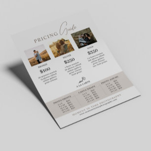 Familjefotograf Prislista för Fotosession Reklamblad