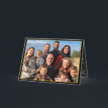 Familjefotojul i Guld-kalkboard Brev Helgkort<br><div class="desc">Familjefoto Guld Gräns jul Brev och Chalkboard Inslag Inside Second Photo on Back of Card</div>