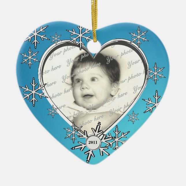 Familjefotojul Julgransprydnad Keramik (Framsidan)