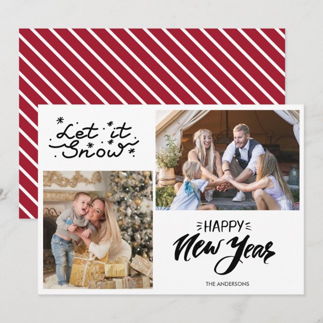 Familjefotojul - Låt det snöa nytt år (Fram/baksida)