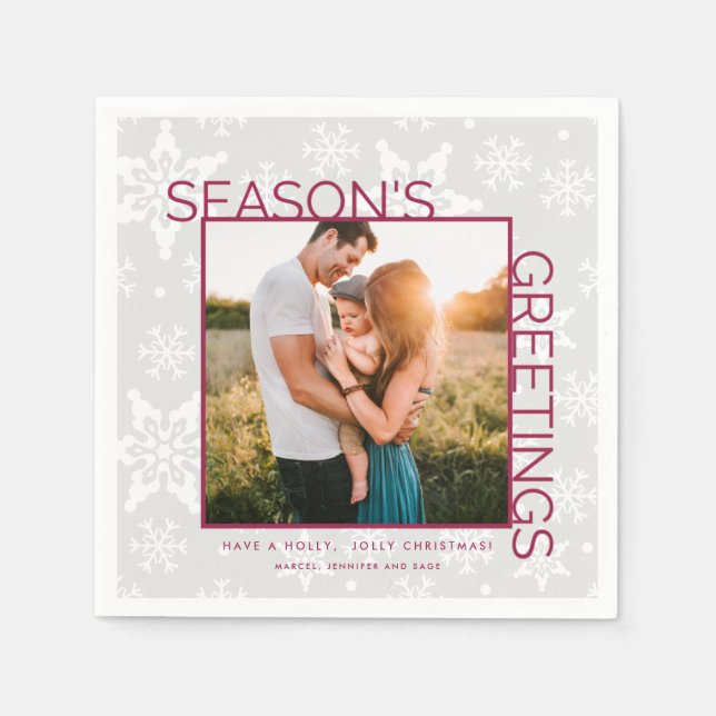 Familjefotojul Party Pappersservett (Framsidan)