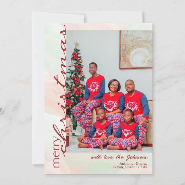 Familjefotojulkort; Personlig-kort Julkort (Framsida)