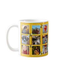Familjefotokollage 20 Bilder + honungsbin i Namn