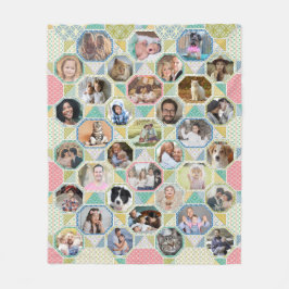 Familjefotokollage Bright Quilt Se 35 Pic Easy Fleecefilt