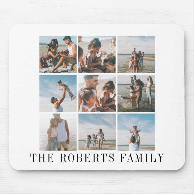 Familjefotokollage Peel och Stick Photo Musmatta (Framsidan)