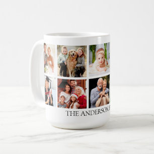 Familjefotokollage stor kaffemugg