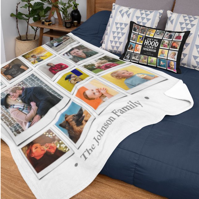 Familjefotokollage White Huge Fleece Blanket (Skapare uppladdad)