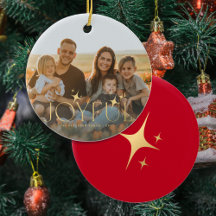 Familjefotomodern jul-guld-typografi röd