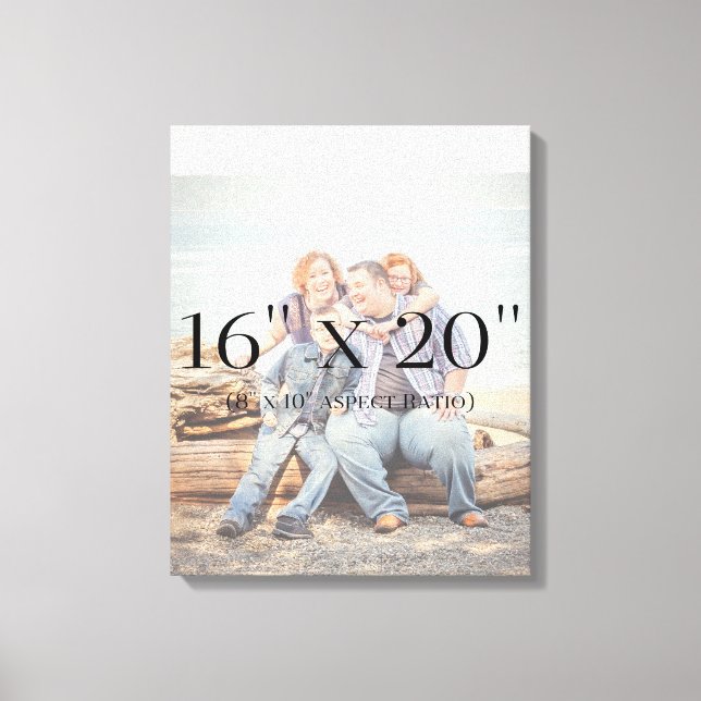Familjefoton 16 x 20 MALLLAT Canvastryck (Framsida)
