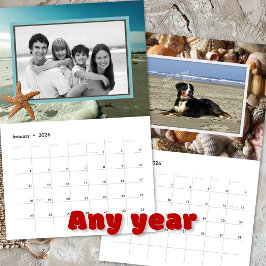 Familjefoton Strandliv Hav Snigelskal Kalender