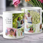 Familjefotosamling - 5 foton och Anpassningsbar Kaffemugg<br><div class="desc">Anpassa kaffet mugg med dina favoritfoton från familjeåterföreningen eller semestern. Mallen är konfigurerad så att du kan lägga till upp till 5 foton. Huvudfotot kommer att användas som bakgrund och de återstående fyra fotona kommer att läggas ut i en zig-zag-fotoremsa längs grund. Du kan också redigera (eller radera) exempeltexten med...</div>