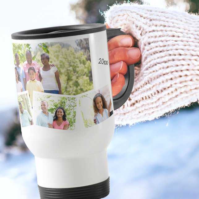 Familjefotosamling - Lägg till 5 foton och Anpassn Resemugg (Skapare uppladdad)