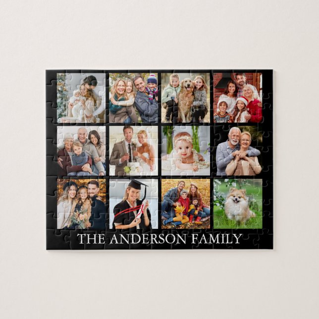 Familjefotosamling - Välj Färg Pussel (Horisontell)