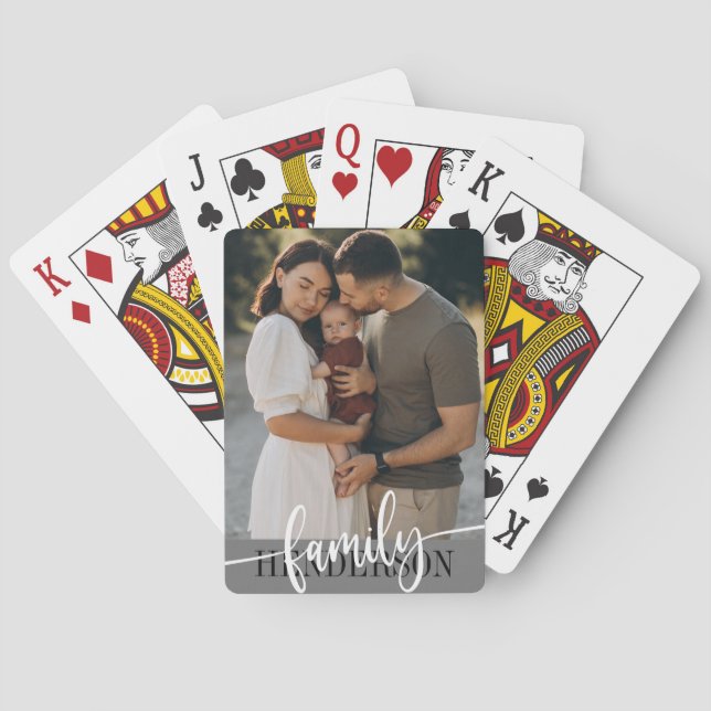 Familjefototypografi Casinokort (Baksidan)
