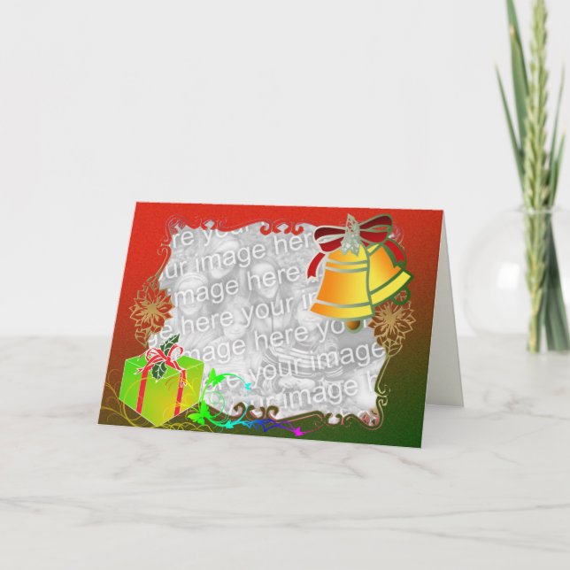 Familjefottjulig hälsningskort helgkort (Framsida)