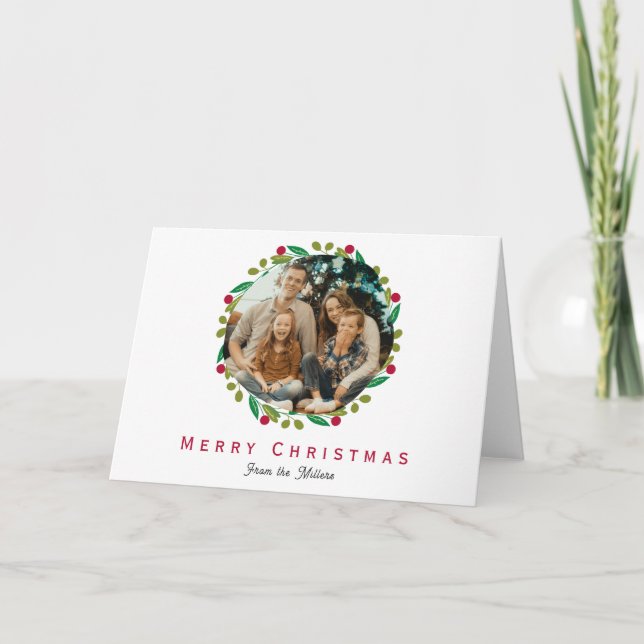 Familjefottjuligt jullappat Helgdag Helgkort (Framsida)