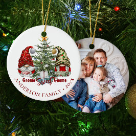Familjefottjulssnomme Sweet Gnome Julgransprydnad Keramik