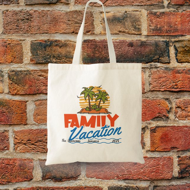 Familjefraket KEEPSAKE Personalize Tygkasse (Elegant Tote Customize with Names, Etc, for Family Vacation!)