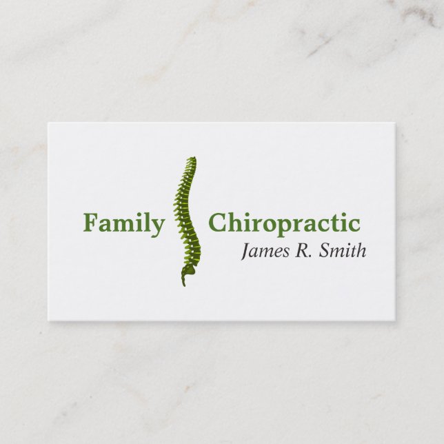Familjefraktisk Chiropractor Clinic Health Visitkort (Framsida)