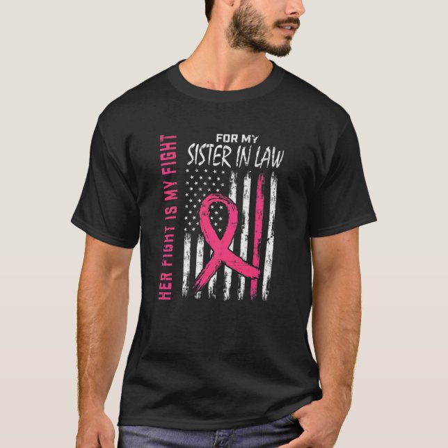 Familjefrihet Rosa syster i juridik bröstcancer T Shirt (Framsida)